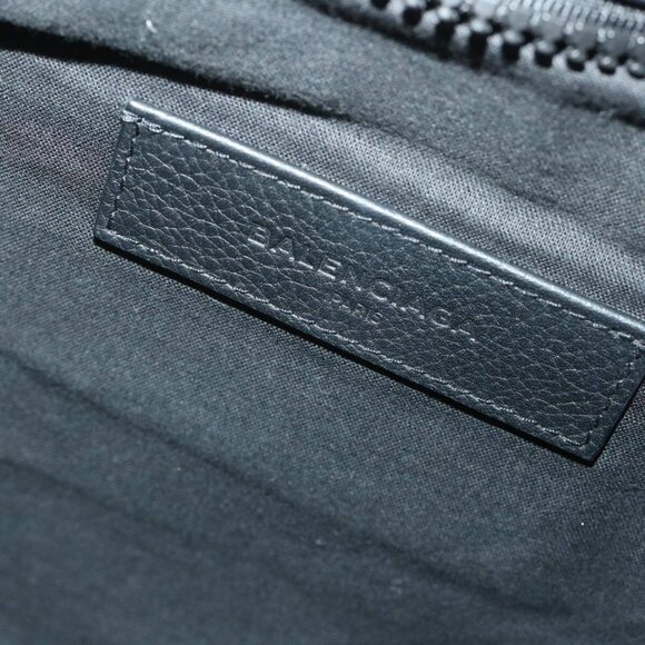 BALENCIAGA Clutch Bag Canvas Black Auth bs9026 - Picture 9 of 15